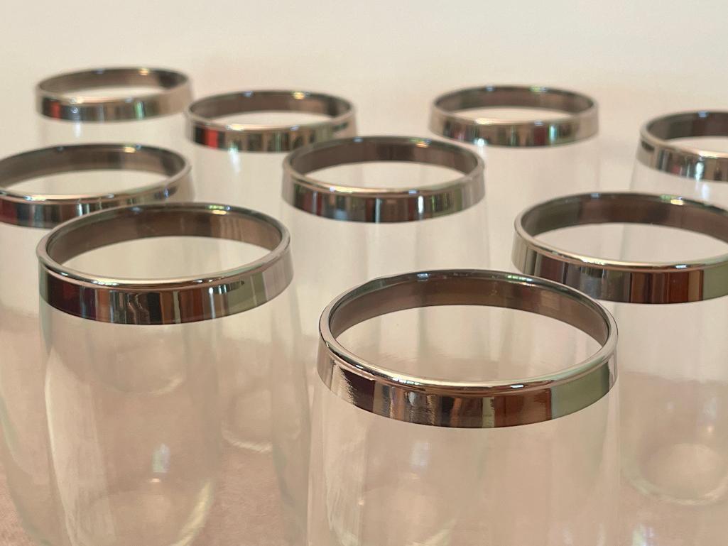 Set of 9 Vintage Drinking Glasses