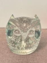Vintage Pilgrim Glass Owl Paperweight