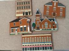 Group of Shelf Sitters - Historic Arcanum Buildings