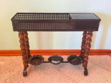 Vintage Wooden and Metal Plant Stand