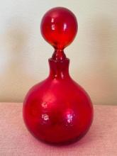 Vintage Red Decanter