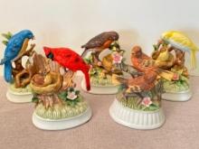 Group of Gorham Musical Bird Figures