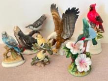 Group of Ceramic Birds