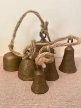 Vintage Hanging Brass Bells