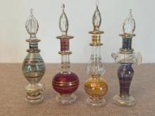 Group of Vintage Glass Perfume Bottles