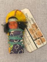 Small Vintage Native American Wrapped Doll