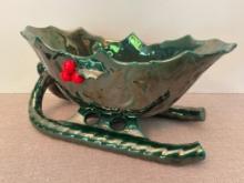 Large Vintage Lefton Christmas Sled
