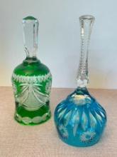 Pair of Handcut Crystal Bells