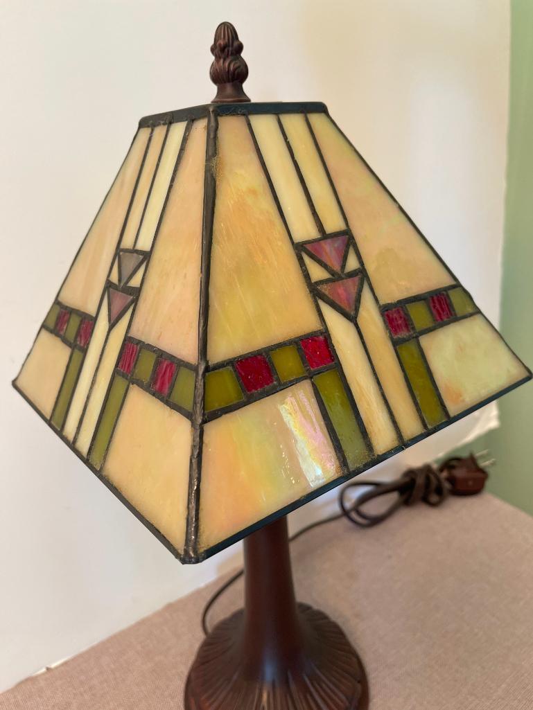 Contemporary Stained Glass Lamp