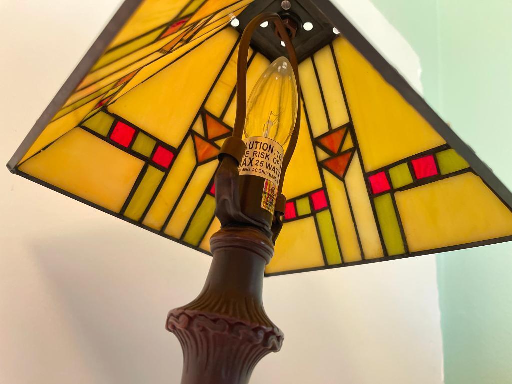 Contemporary Stained Glass Lamp