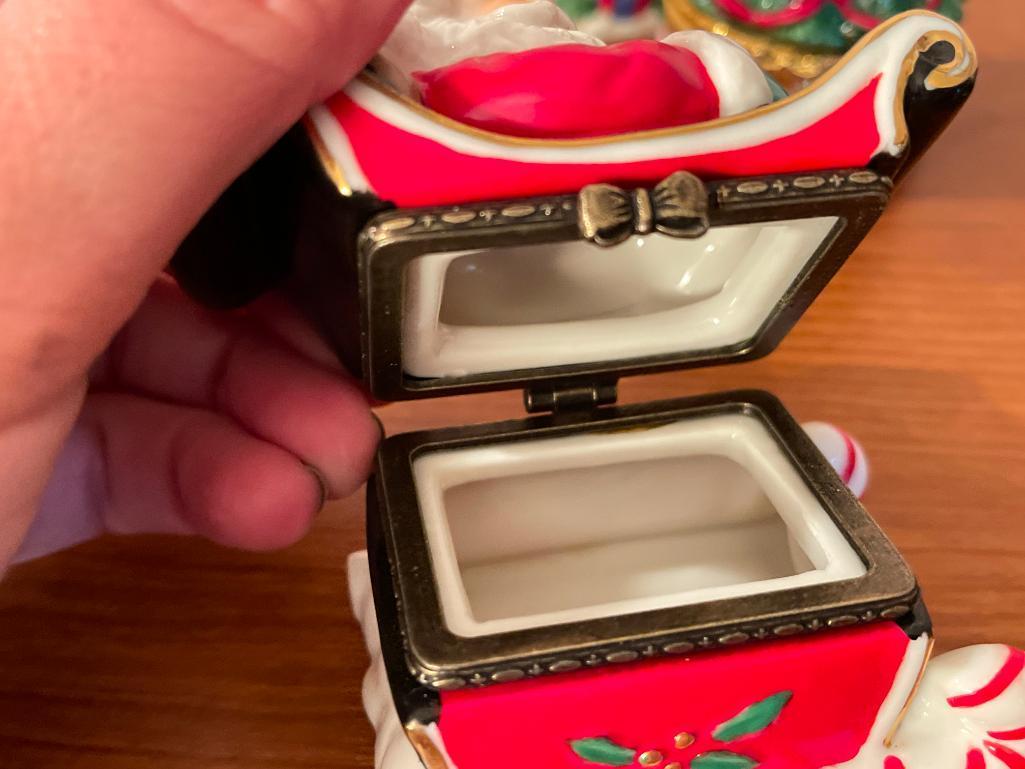 Group of Christmas Trinket Boxes