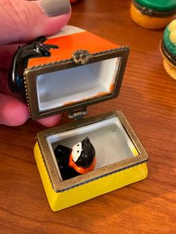 Group of Holiday Trinket Boxes