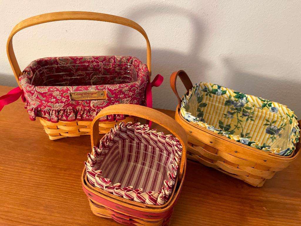 Group of 3 Longaberger Baskets