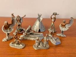 Pewter Native American Figures