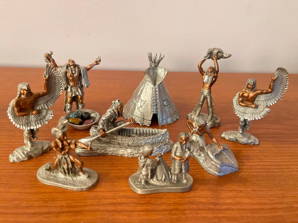 Pewter Native American Figures