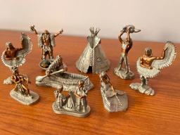 Pewter Native American Figures