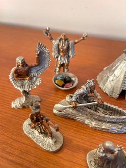Pewter Native American Figures