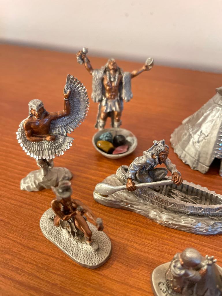 Pewter Native American Figures