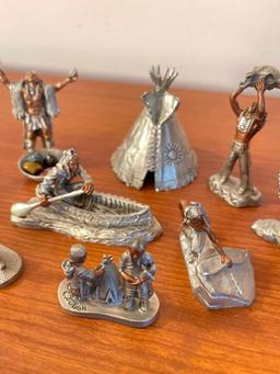 Pewter Native American Figures