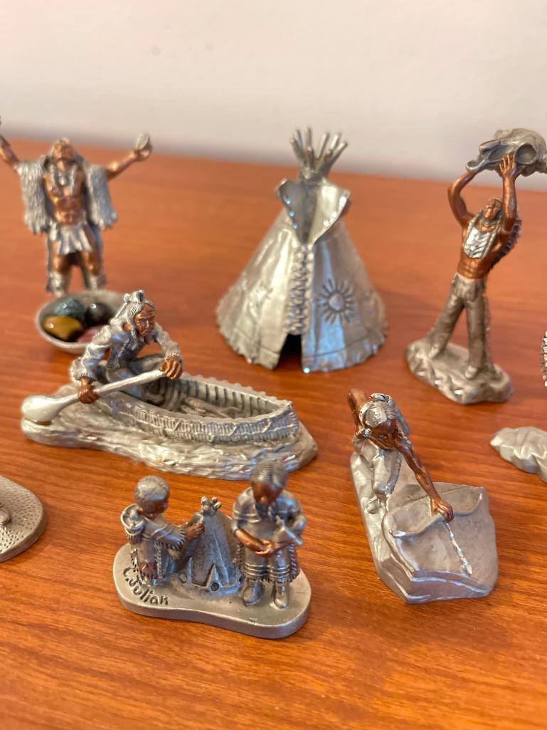 Pewter Native American Figures