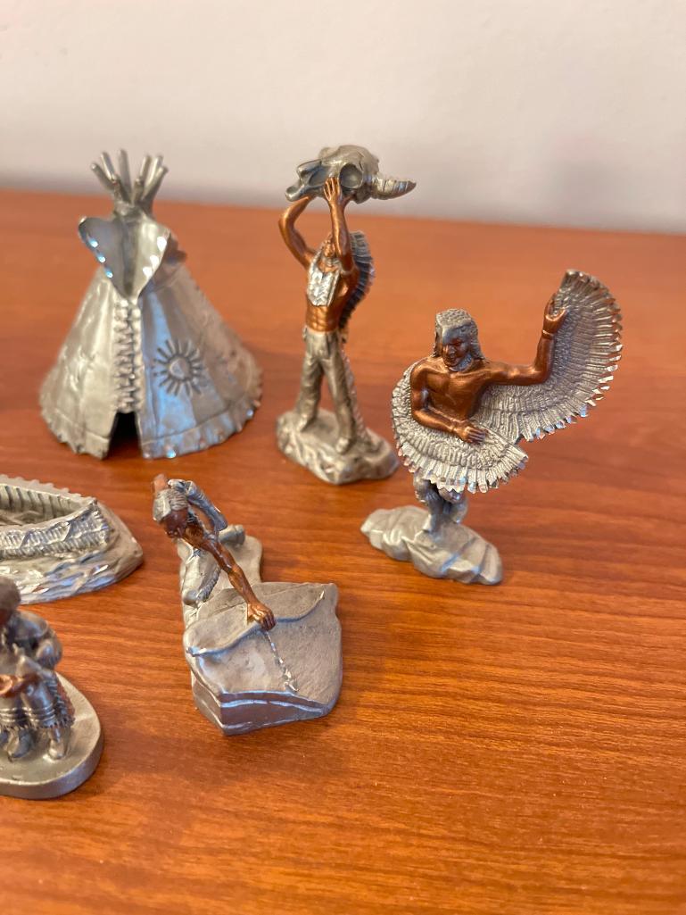 Pewter Native American Figures