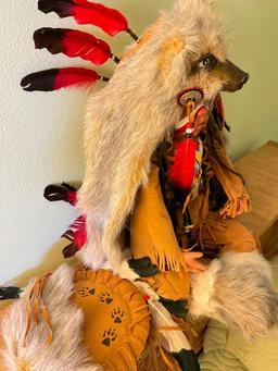 Bisque Head Native American Doll