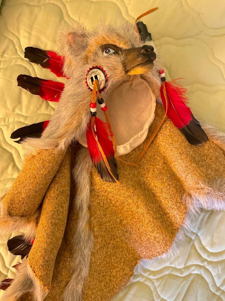 Bisque Head Native American Doll
