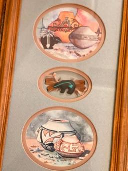 Pair of Native American Framed Art