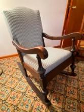 Vintage Upholstered Rocking Chair