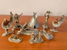 Pewter Native American Figures