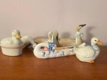 Group of Ceramic Geese and Ducks