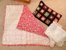 Vintage Dollies/Pillow/Lap Blanket Lot