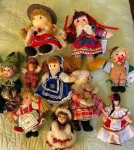 Group of Mostly International Dolls