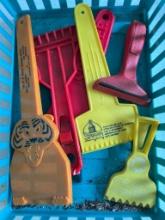 Group of Vintage Plastic Advertising Ice Scrappers