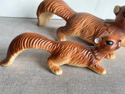 Pair of Vintage Ceramic Squirrels