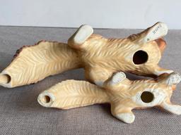 Pair of Vintage Ceramic Squirrels
