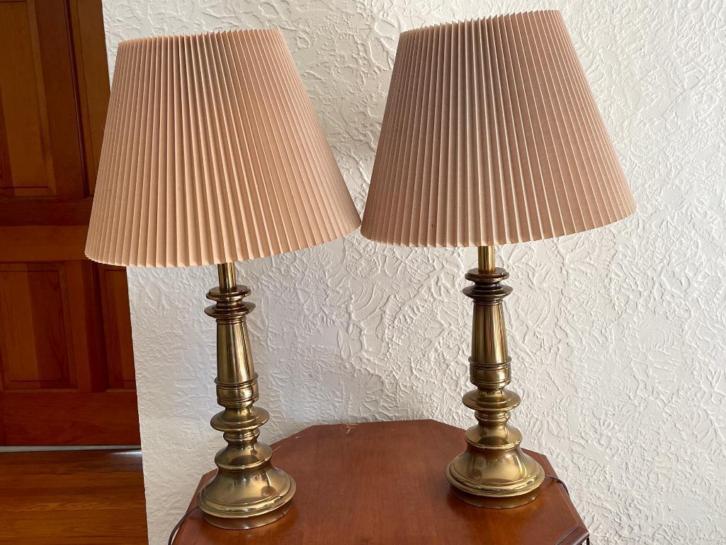 Pair of Stiffel Brass Lamps
