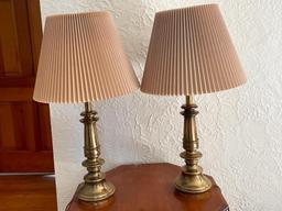 Pair of Stiffel Brass Lamps