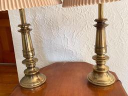 Pair of Stiffel Brass Lamps