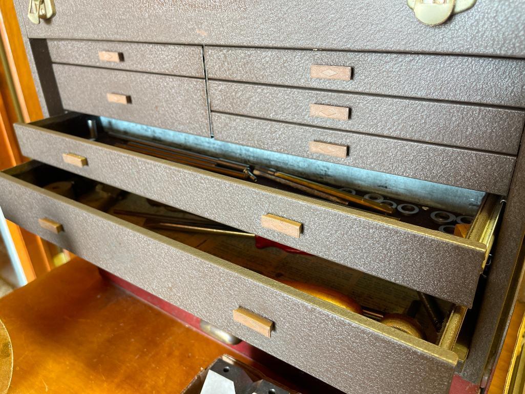 Vintage Kennedy Metal Tool Box with Drawer Stand