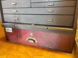 Vintage Kennedy Metal Tool Box with Drawer Stand