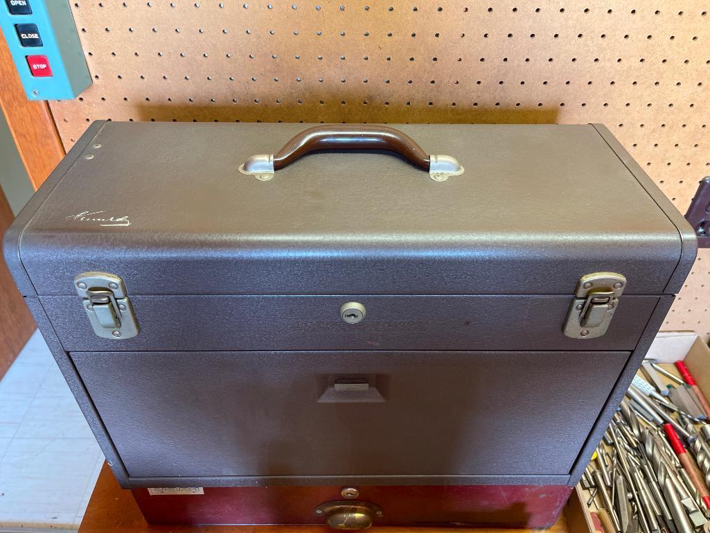 Vintage Kennedy Metal Tool Box with Drawer Stand
