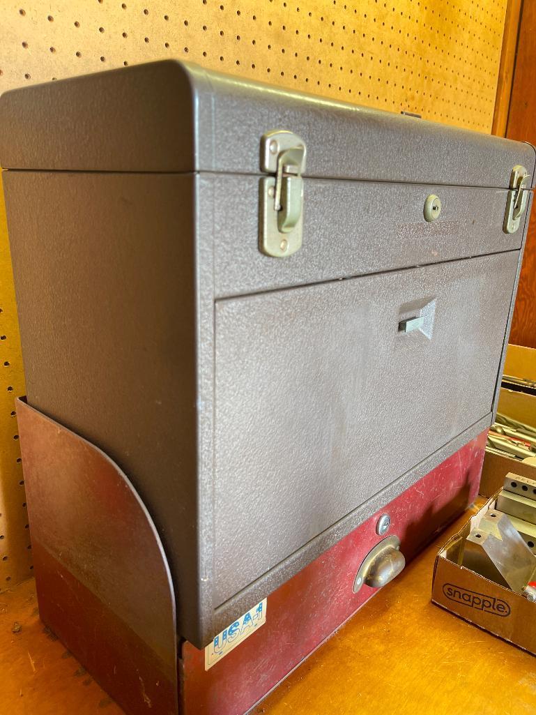 Vintage Kennedy Metal Tool Box with Drawer Stand
