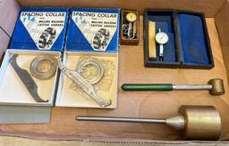Nice Machinist Guages and Misc. Lot with Brass Hammer and Cool Magnet!