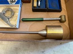 Nice Machinist Guages and Misc. Lot with Brass Hammer and Cool Magnet!