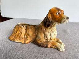 Vintage Ceramic Irish Setter Planter