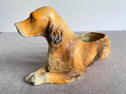 Vintage Ceramic Irish Setter Planter