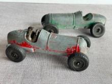 Pair of Hubley Kiddie Toy Race Cars