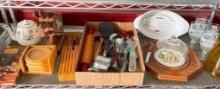 Vintage Serving Shelf Lot