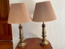 Pair of Stiffel Brass Lamps